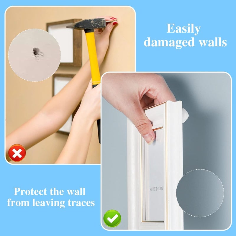 SUMAJU 204 Pcs Adhesive Poster Sticky Tack, Multipurpose Removable Mounting Putty - Reusable Wall Safe Tack for Wall Hanging Pictures, Museum, Cleaning, Nail (White, Green) - Image 5
